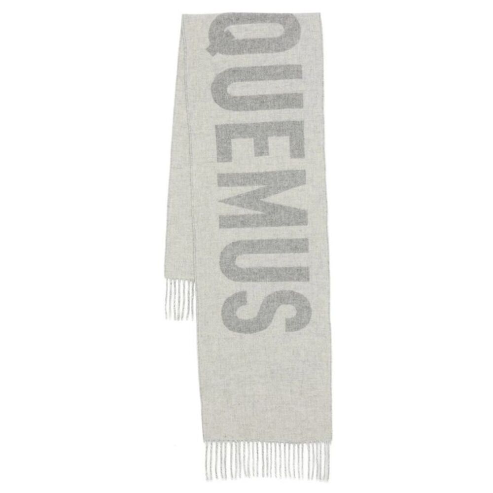 Jacquemus Men "L`Écharpe Jacquemus" In Lana Con Frange E Logo